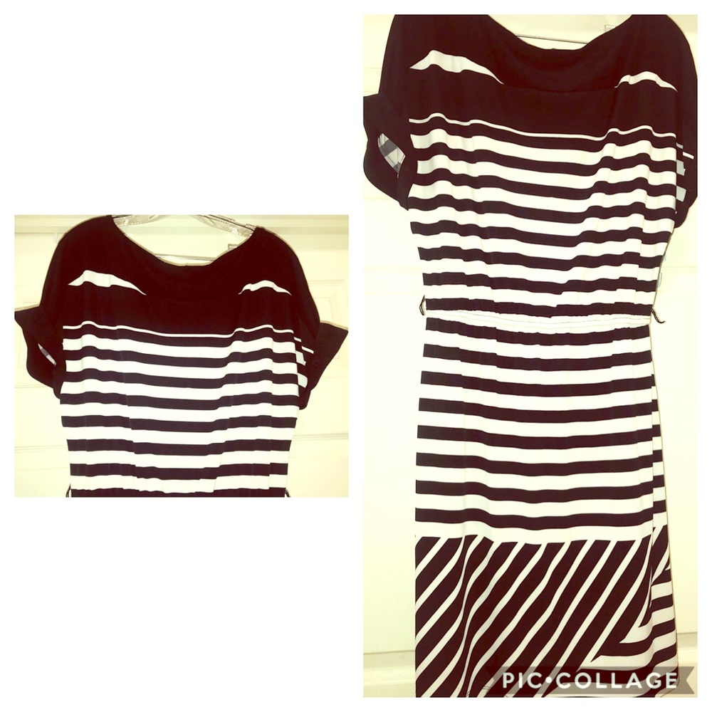 🖤 T I A N A  B. Women Black & White Dress size 8.